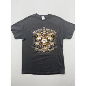Vintage Myrtle Beach Spring Rally motorcycle tee size Medium Gray